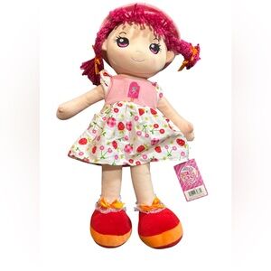 20" LOLLYPOP Cherry Doll Soft Body Rag Yarn Hair Embroidered Face NWT